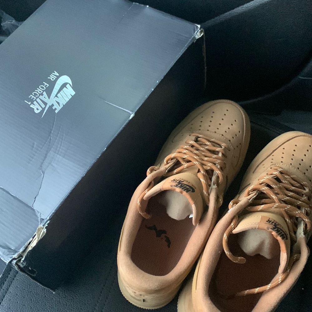 Worn Nike Air Force 1 Wheat